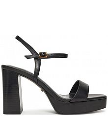 Sandały na obcasie gino rossi czarne ALIA -119229