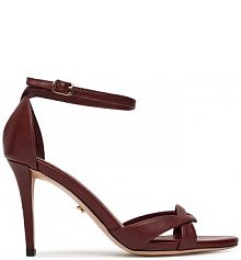 Sandały na obcasie gino rossi czerwone NADI-2.