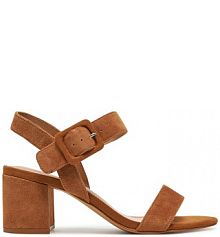 Sandały na obcasie Sergio Bardi brązowe WFA3762-1Z-SB