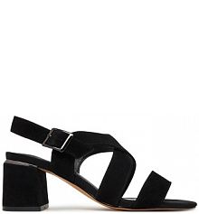 Sandały na obcasie Sergio Bardi czarne WYL4146-1Z-SB