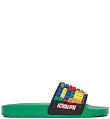 Klapki Action Boy zielone dziecięce P3047043K