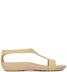 Sandały na obcasie Crocs beżowe SERENA SANDAL 205469-212
