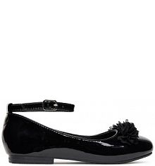 Baleriny Nelli Blu czarne dziecięce CM210410-4