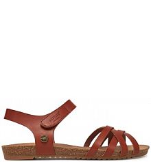 Sandały na obcasie mustang brązowe 1307-811