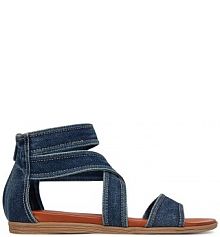 Sandały na obcasie mustang niebieskie 1424-806