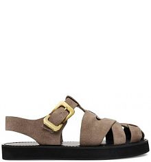 Sandały na obcasie gino rossi brązowe LOCK-CS882-HM-01