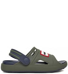 Klapki Hunter oliwkowe dziecięce P4047539-CH