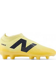 Lanki New Balance białe/żółte dziecięce TEKELA V4+ MAGIQUE JNR FG SJT3FJ45