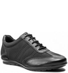 Półbuty sznurowane Geox czarne męskie 