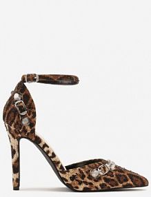 Panterkowe Szpilki Ozdobione Cyrkoniami i Aplikacjami Ridirianne Renee