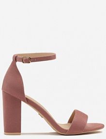 Różowe Sandały Vices na Słupku z Wkładką ze Skóry Naturalnej Avelhira