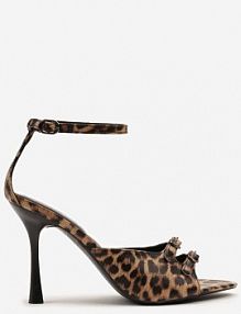Panterkowe Sandały na Szpilce z Paskami z Klamrami Nevifa Renee