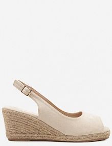 Beżowe Sandały na Koturnie Vices z Plecionką Ozdobione Paskiem Desaniria