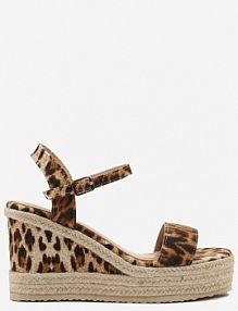 Panterkowe Sandały na Platformie i Koturnie z Plecionką Merilithra Renee