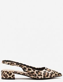 Panterkowe Sandały na Słupku Typu Slingback Odavine Renee