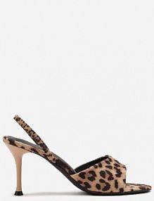 Panterkowe Sandały Vices na Obcasie Typu Szpilka z Elastycznym Paskiem Evastaria Renee