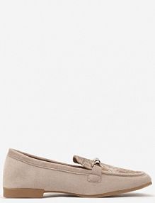 Beżowe Wężowe Mokasyny w Stylu Klasycznych Loafersów Effena Renee damskie