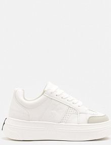 Białe Sneakersy Vices na Platformie z Gwiazdką Fenarra damskie