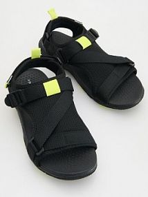 Sandały na rzepy Reserved czarne dziecięce 048EF-99X