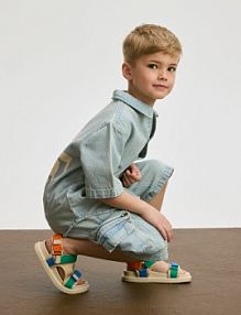 Kolorowe sandały na rzepy Reserved wielobarwny dziecięce 049EF-MLC