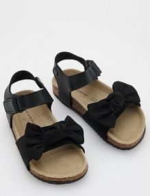 Sandały z łączonych materiałów Reserved czarne dziecięce 050EH-99X