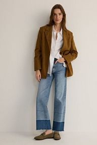 Zamszowe loafersy z klamrą Reserved zielone 083CQ-87X