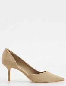 Czółenka z imitacji zamszu Reserved kremowe 136CQ-02X