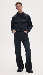 Skórzane sneakersy Reserved czarne męskie 152CR-99X