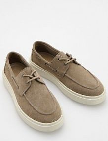 Skórzane półbuty Reserved beżowe męskie 173CR-08X