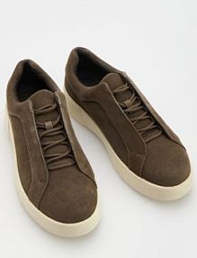 Skórzane sneakersy Reserved brązowe męskie 205CR-88X