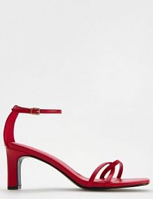 Sandały na obcasie Reserved czerwone 315CR-33X