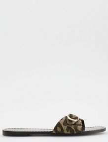 Klapki z klamrami Reserved wielobarwny damskie 368CP-MLC