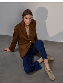 Zamszowe loafersy ze sznurowaniem Reserved oliwkowe 477CP-81X