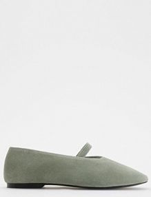 Zamszowe baleriny Reserved jasny/zielone damskie 489CP-97X