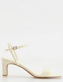 Sandały na obcasie Reserved białe 590CP-00X