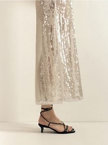 Sandały z paskami Reserved czarne damskie 624BR-99X