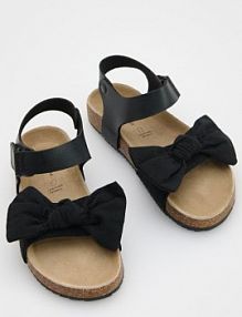 Sandały z kokardą Reserved czarne dziecięce 661DL-99X