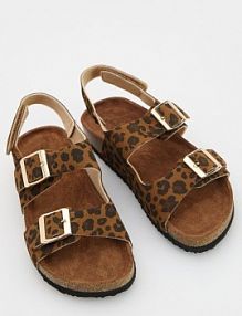 Sandały z imitacji skóry Reserved beżowe dziecięce 662DL-08X