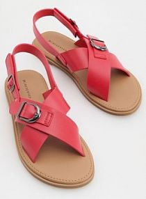 Sandały z imitacji skóry Reserved czerwone dziecięce 664DL-33X