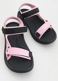 Lekkie sandały na rzep Reserved czarne dziecięce 678DL-99X