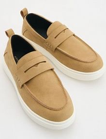 Klasyczne mokasyny Reserved brązowe dziecięce 714DJ-82X