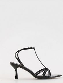 Sandały z paskami Reserved czarne damskie 7869S-99X