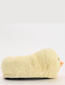 Futrzane kapcie w kształcie kaczek House żółte damskie 765DU-11X