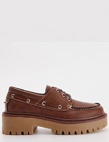 Brązowe loafersy z imitacji skóry House 773DU-88X