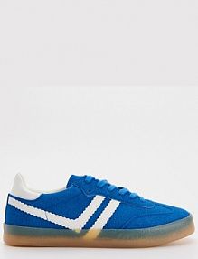 Niebieskie sneakersy z imitacji zamszu w stylu retro House męskie 937DL-55X