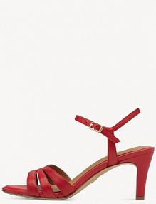 Sandały na szpilce Tamaris czerwone