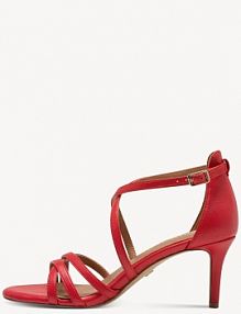 Sandały na szpilce Tamaris czerwone