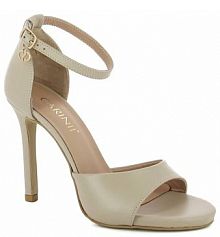 Sandały na szpilce Carinii beżowe