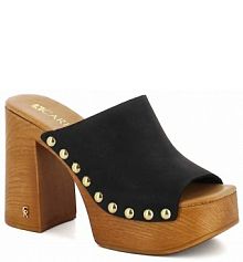 Klapki na słupku Carinii czarne