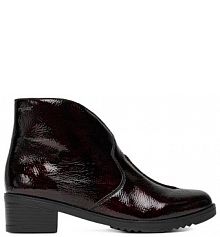 Botki na słupku Rieker bordowy 